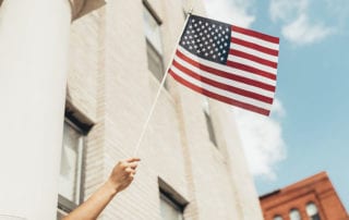 Gesundheit. US-Flagge